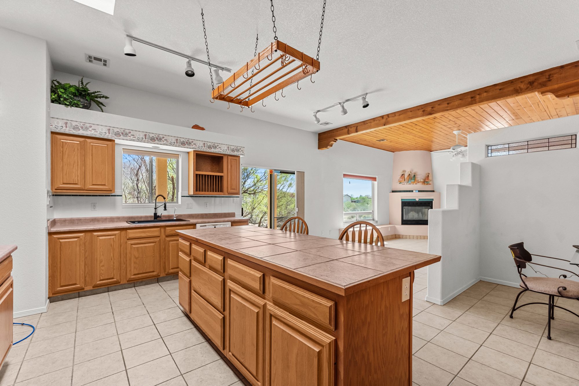 Kitchen open to family room